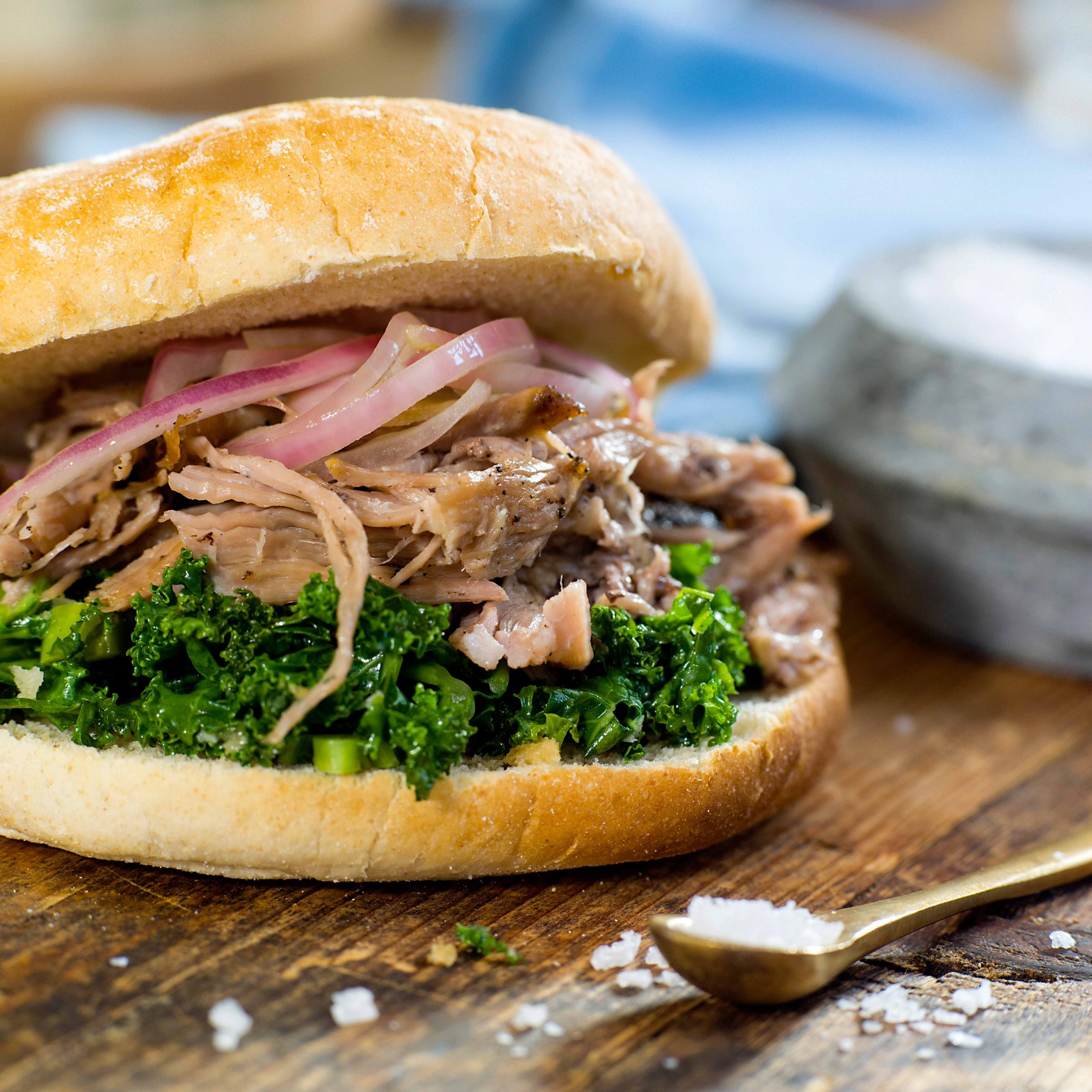Pulled pork-burger