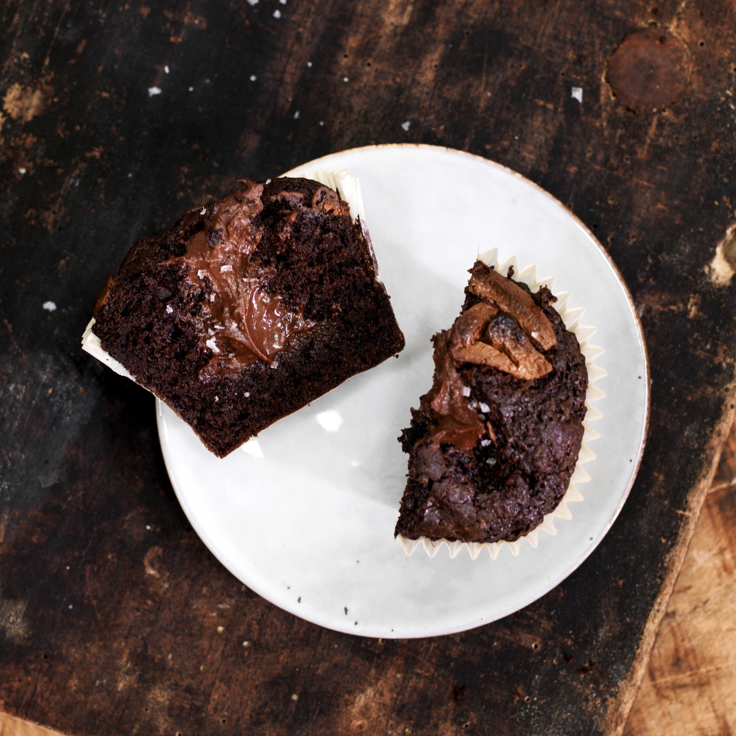 Sjokolademuffins med sjokoladeganache